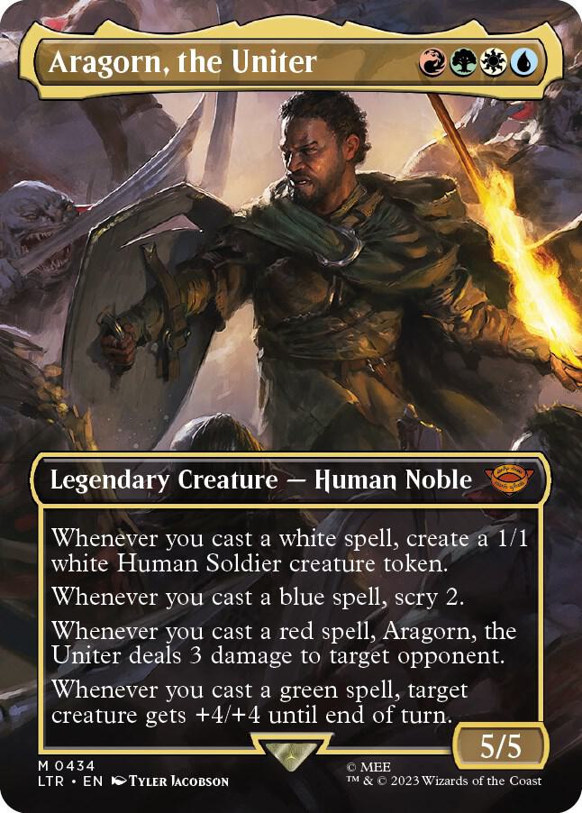 Aragorn, the Uniter 434 (Universes Beyond: The Lord of the Rings: Tales of Middle-earth)  - Borderless | Good Games Adelaide SA