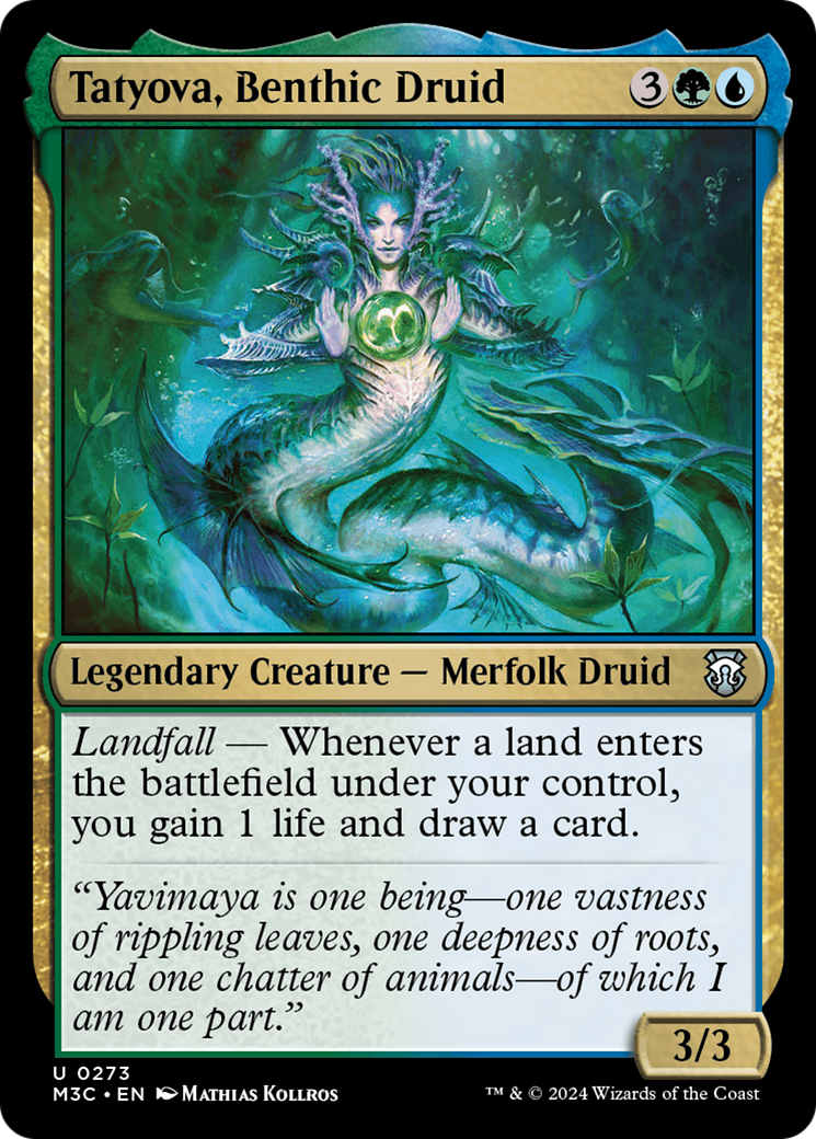 Tatyova, Benthic Druid (Ripple Foil) [Modern Horizons 3 Commander] | Good Games Adelaide SA