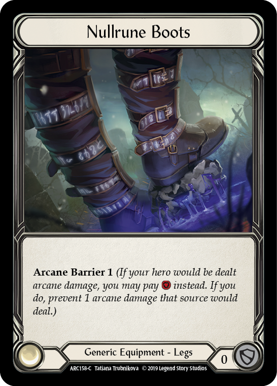 Nullrune Boots [ARC158-C] 1st Edition Cold Foil | Good Games Adelaide SA