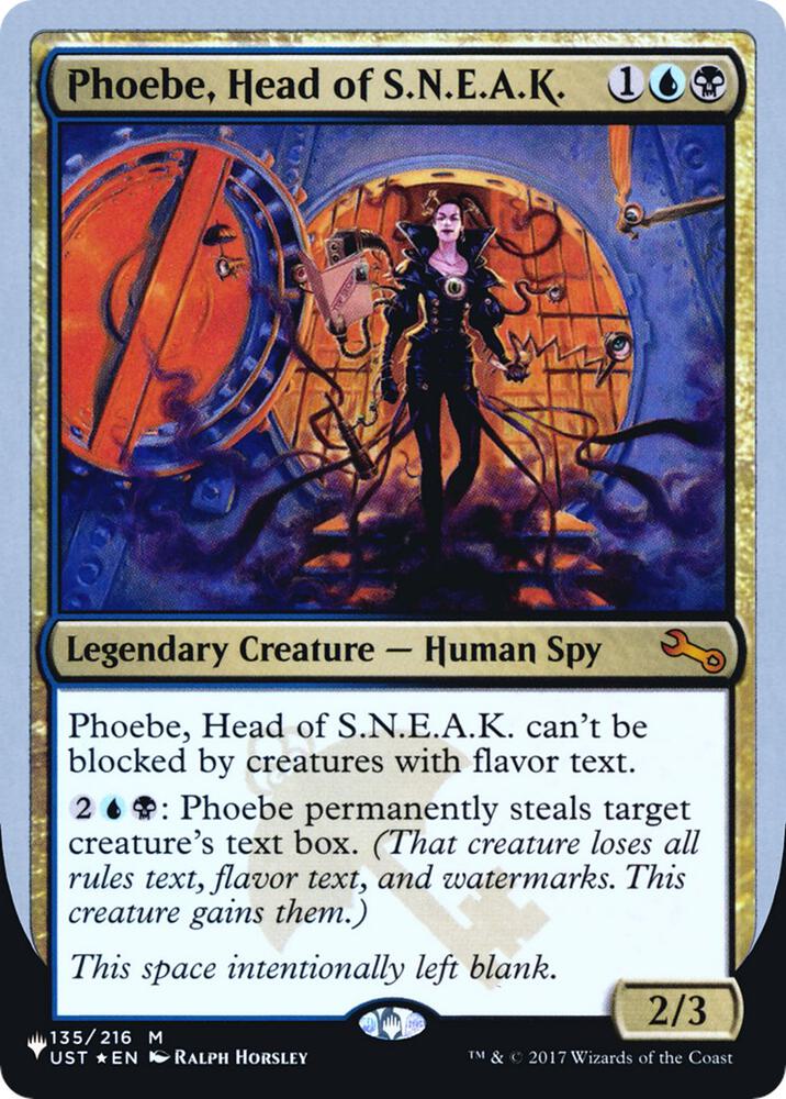 Phoebe Head of SNEAK 135/216 (The List Reprints)  - Foil | Good Games Adelaide SA