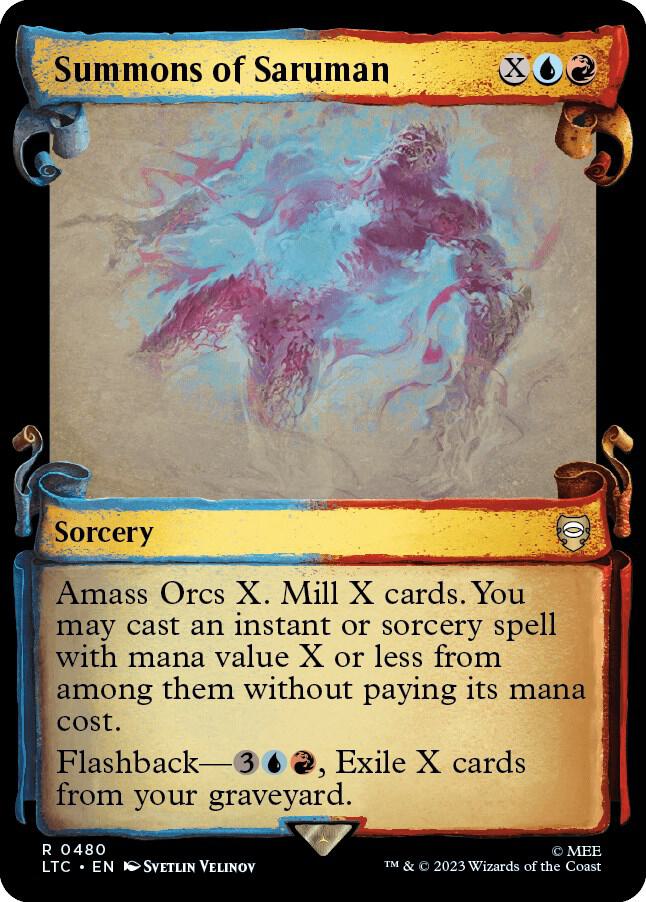 Summons of Saruman 480 (Commander: The Lord of the Rings: Tales of Middle-earth)  - Showcase Scroll Foil | Good Games Adelaide SA