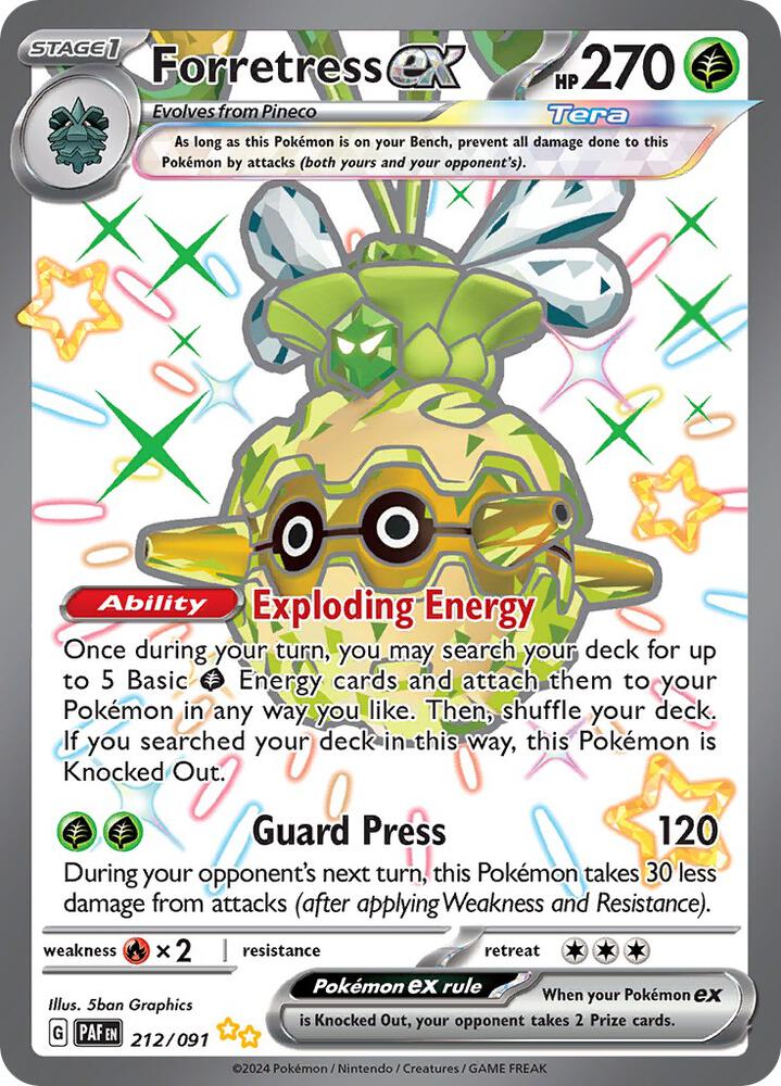 Forretress ex 212/091 (SV: Paldean Fates)  - Holofoil | Good Games Adelaide SA