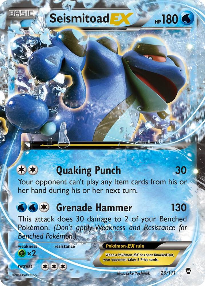 Seismitoad EX 20/111 (XY - Furious Fists)  - Holofoil | Good Games Adelaide SA