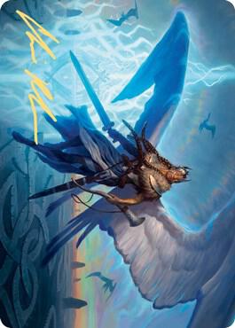 Righteous Valkyrie Art Card Gold Stamped Signature 6 (Art Series: Kaldheim)  | Good Games Adelaide SA
