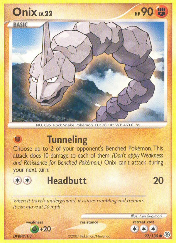 Onix (92/130) [Diamond & Pearl: Base Set] | Good Games Adelaide SA