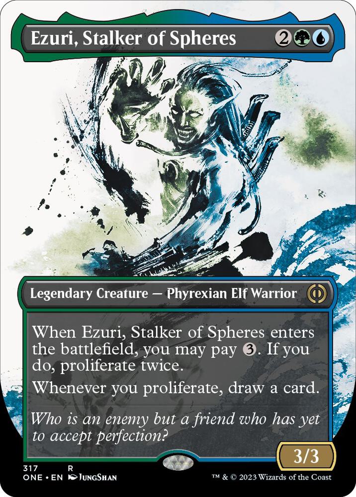 Ezuri, Stalker of Spheres 317/271 (Phyrexia: All Will Be One)  - Borderless | Good Games Adelaide SA