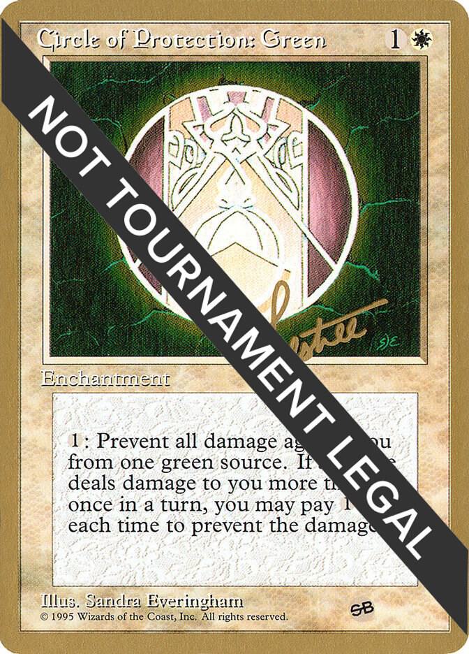 Circle of Protection Green 1996 Bertrand Lestree 4ED SB  (World Championship Decks)  | Good Games Adelaide SA