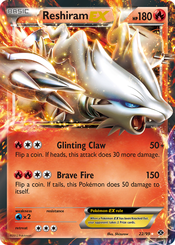 Reshiram EX (22/99) [Black & White: Next Destinies] | Good Games Adelaide SA
