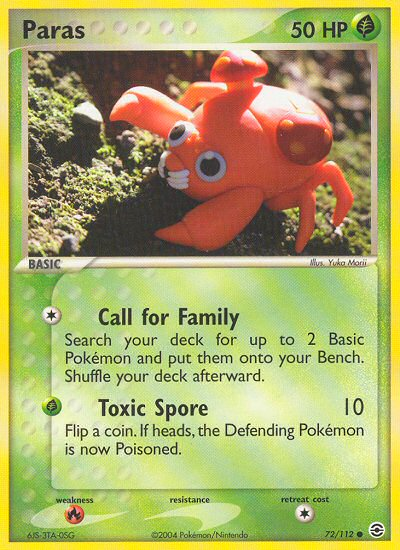 Paras (72/112) [EX: FireRed & LeafGreen] | Good Games Adelaide SA