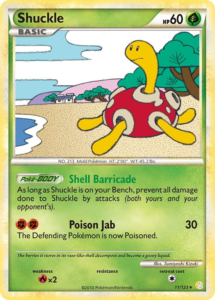 Shuckle (11/123) [HeartGold & SoulSilver: Base Set] | Good Games Adelaide SA