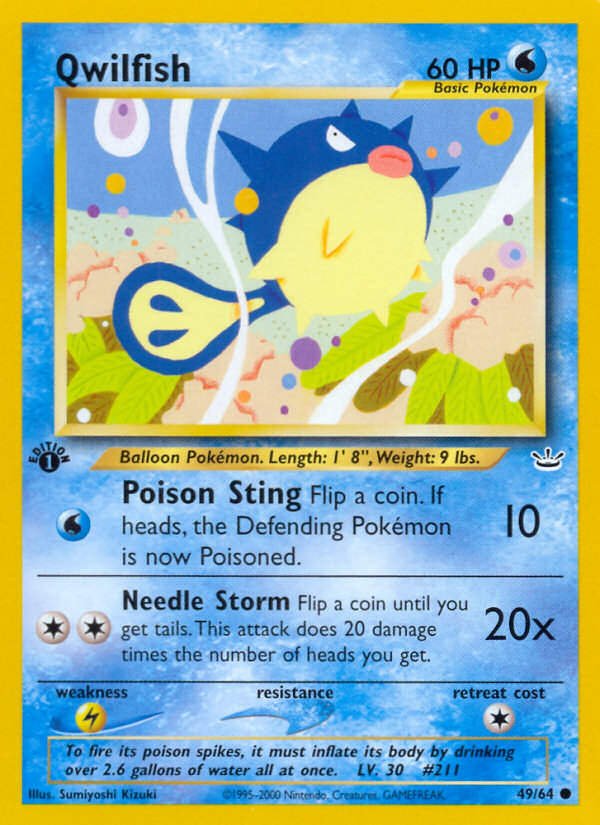 Qwilfish (49/64) [Neo Revelation 1st Edition] | Good Games Adelaide SA