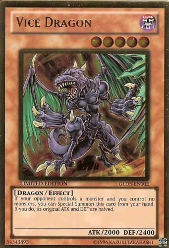 Vice Dragon [GLD3-EN002] Gold Rare | Good Games Adelaide SA