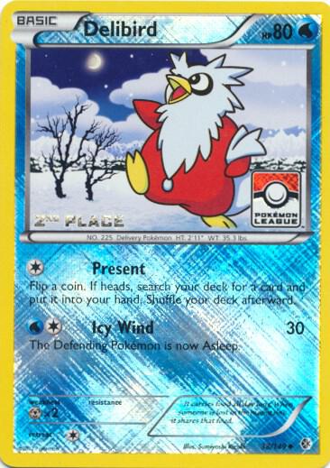 Delibird 38 149 Pokemon League 2nd Place 038/149 (League & Championship Cards)  - Reverse Holofoil | Good Games Adelaide SA