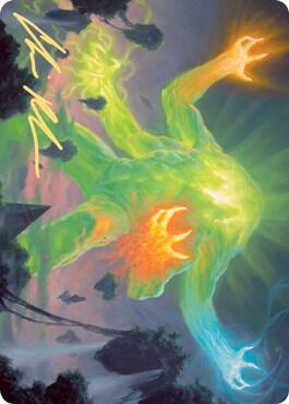 Omnath Locus of Creation Art Card Gold Stamped Signature 78 (Art Series: Zendikar Rising)  | Good Games Adelaide SA