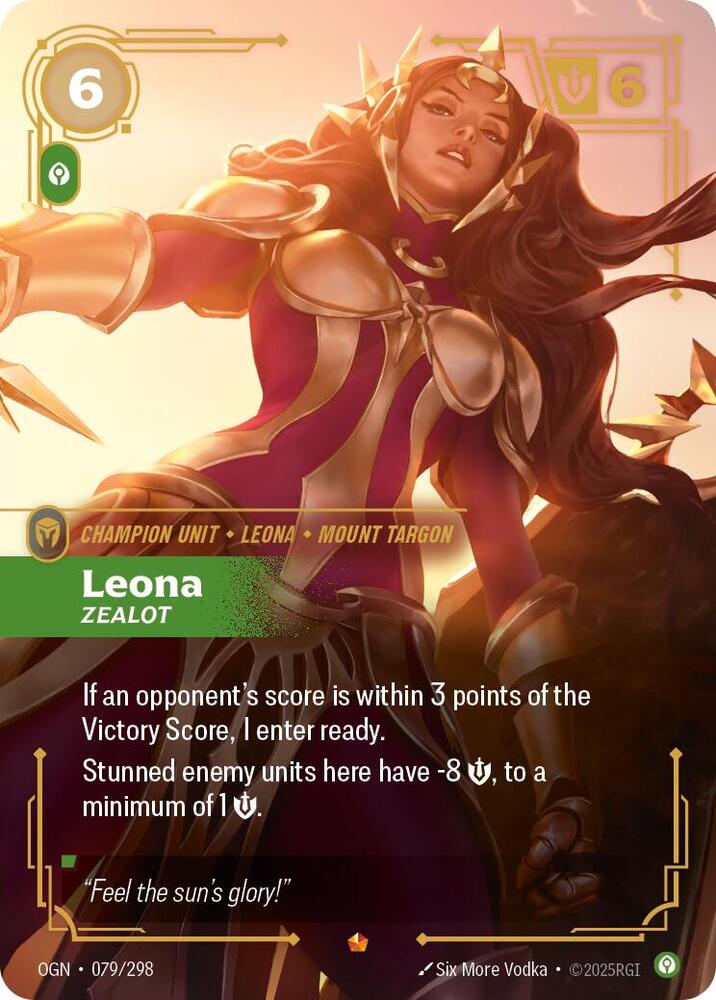 Leona - Zealot 079/298 (Origins)  - Foil | Good Games Adelaide SA