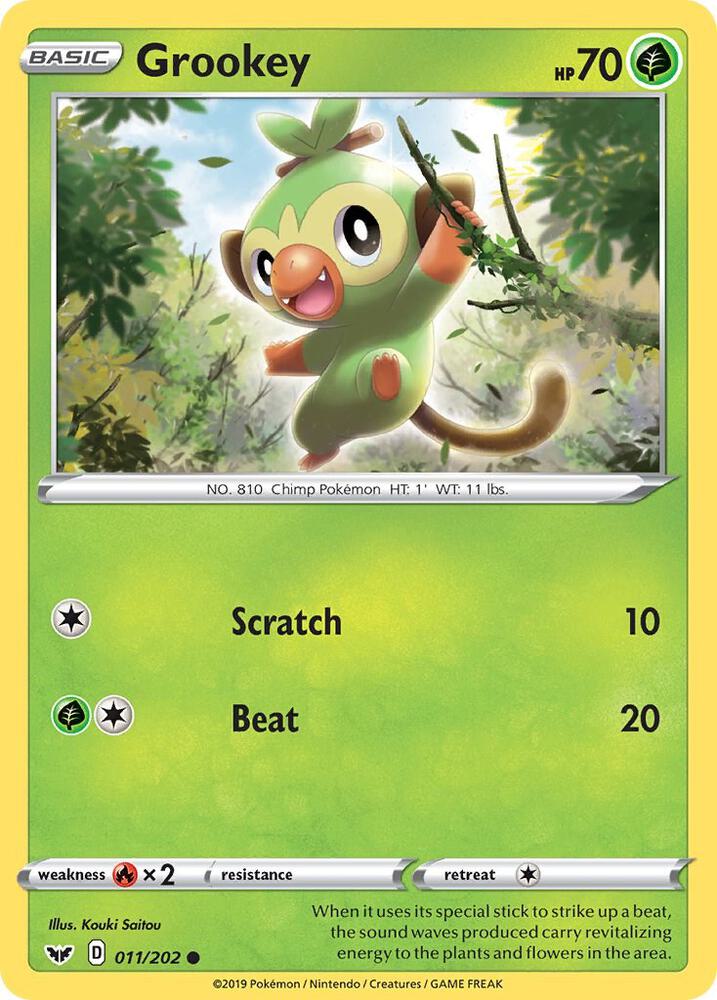 Grookey 011/202 (SWSH01: Sword & Shield Base Set)  | Good Games Adelaide SA