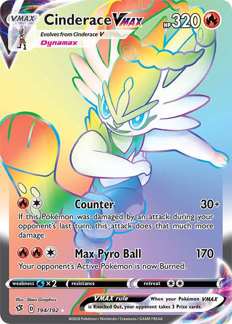 Cinderace VMAX Secret 194/192 (SWSH02: Rebel Clash)  - Holofoil | Good Games Adelaide SA
