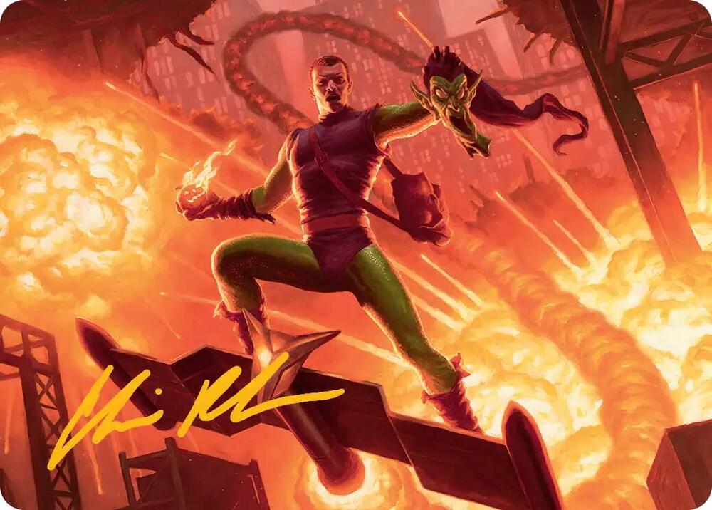Green Goblin Revenant Art Card Gold Stamped Signature 27 (Art Series: Marvel's Spider-Man)  | Good Games Adelaide SA