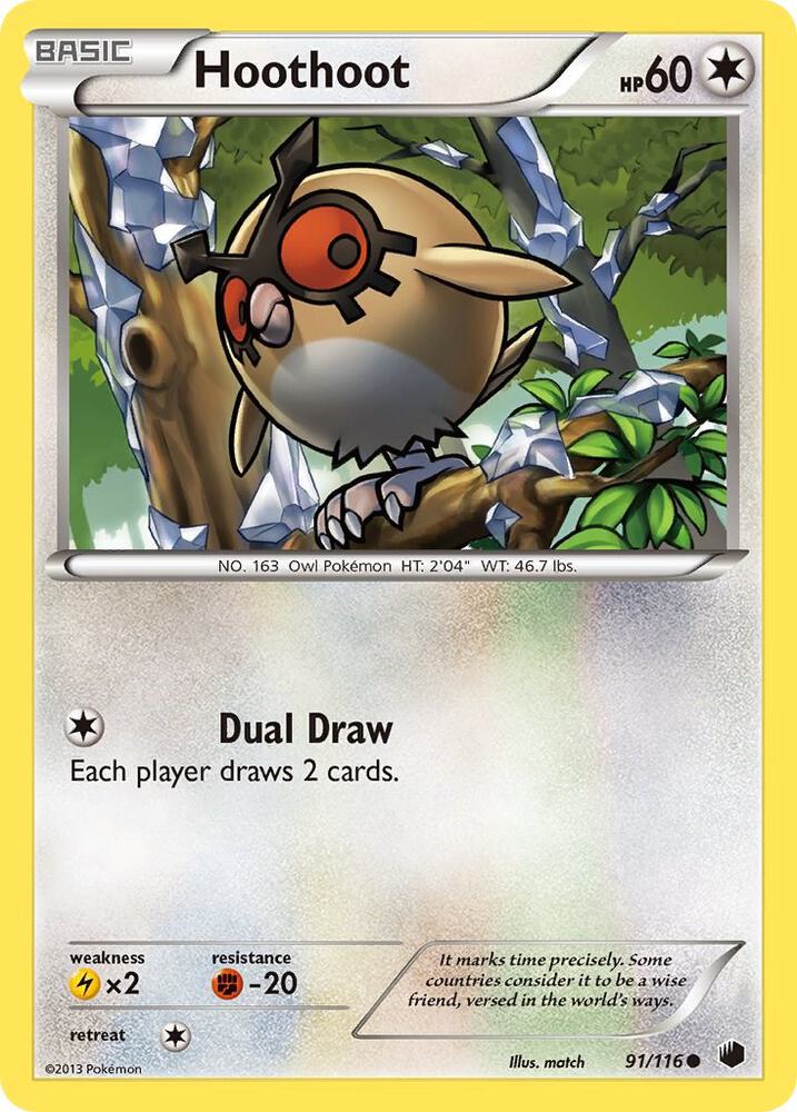 Hoothoot 91/116 (Plasma Freeze)  - Reverse Holofoil | Good Games Adelaide SA