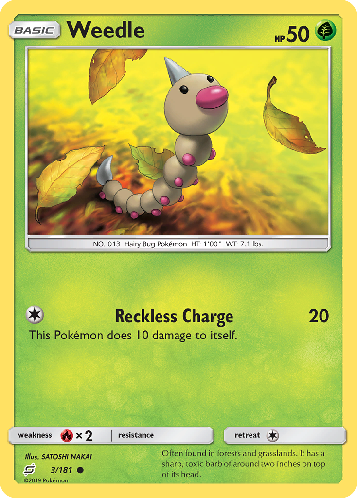 Weedle (3/181) [Sun & Moon: Team Up] | Good Games Adelaide SA
