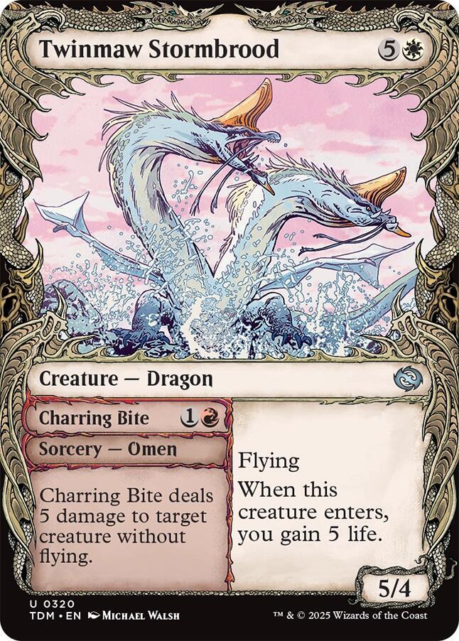Twinmaw Stormbrood // Charring Bite 320 (Tarkir: Dragonstorm)  - Foil | Good Games Adelaide SA