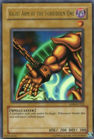 Right Arm of the Forbidden One [LOB-EN122] Ultra Rare | Good Games Adelaide SA