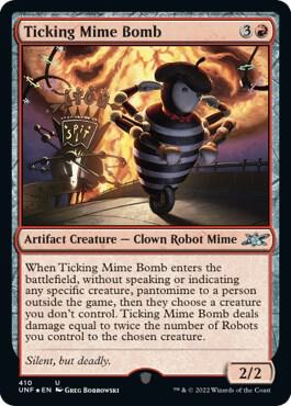 Ticking Mime Bomb Galaxy Foil 410 (Unfinity)  - Foil | Good Games Adelaide SA