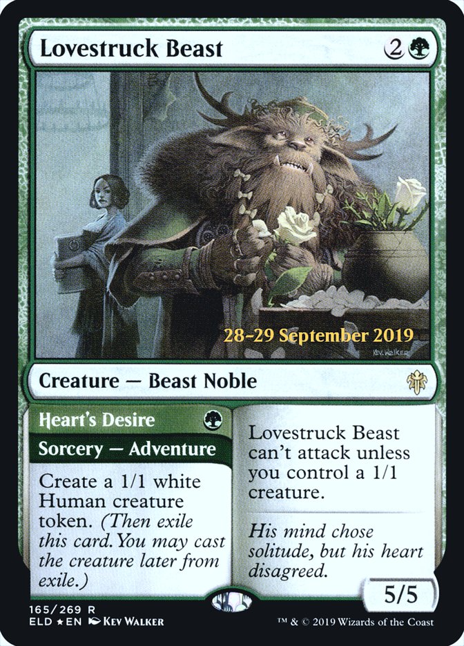 Lovestruck Beast // Heart's Desire  [Throne of Eldraine Prerelease Promos] | Good Games Adelaide SA