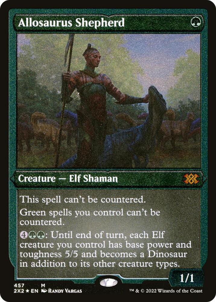 Allosaurus Shepherd Foil Etched 457 (Double Masters 2022)  - Foil | Good Games Adelaide SA