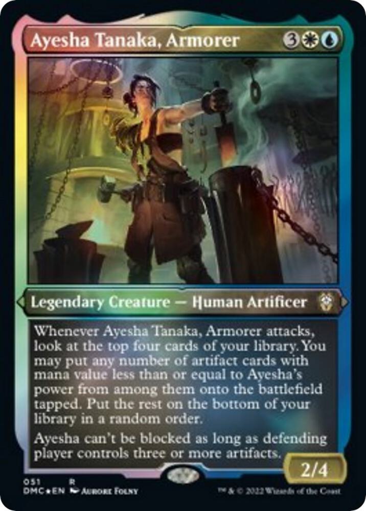 Ayesha Tanaka Armorer Foil Etched 51 (Commander: Dominaria United)  - Foil | Good Games Adelaide SA