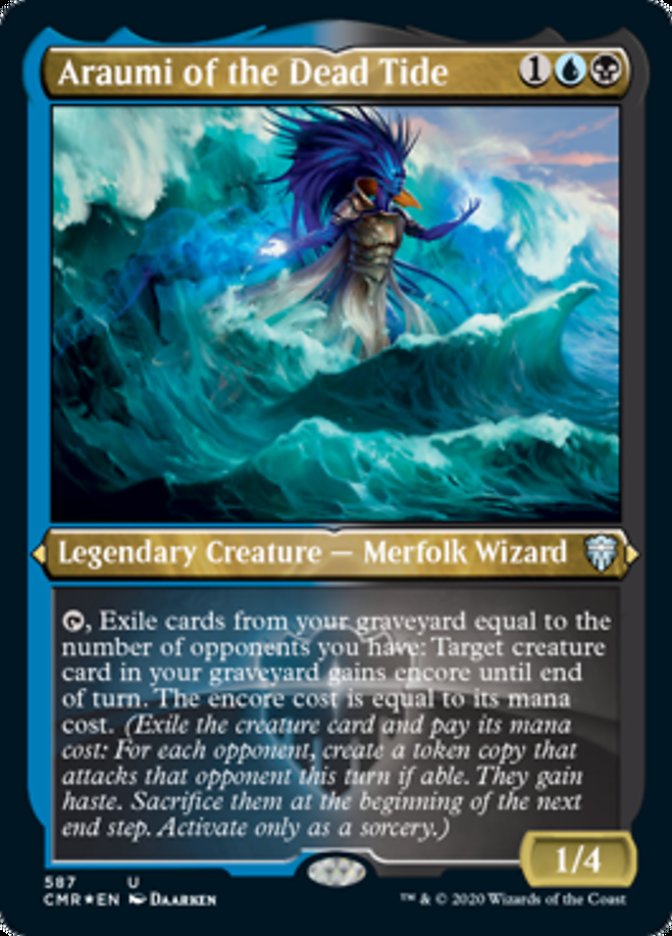 Araumi of the Dead Tide (Foil Etched) [Commander Legends] | Good Games Adelaide SA