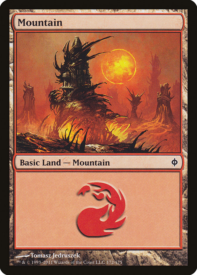 Mountain (172) [New Phyrexia] | Good Games Adelaide SA