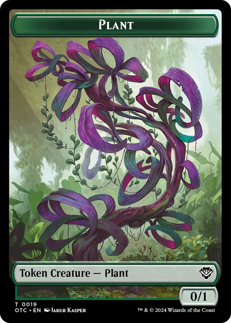 Plant Warrior // Plant Double-Sided Token [Outlaws of Thunder Junction Commander Tokens] | Good Games Adelaide SA
