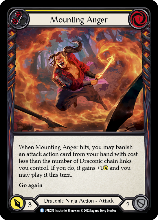 Mounting Anger (Yellow) [UPR055] (Uprising)  Rainbow Foil | Good Games Adelaide SA