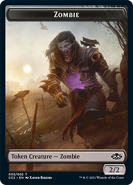 Snake // Zombie Double-sided Token [Commander Collection: Black Tokens] | Good Games Adelaide SA
