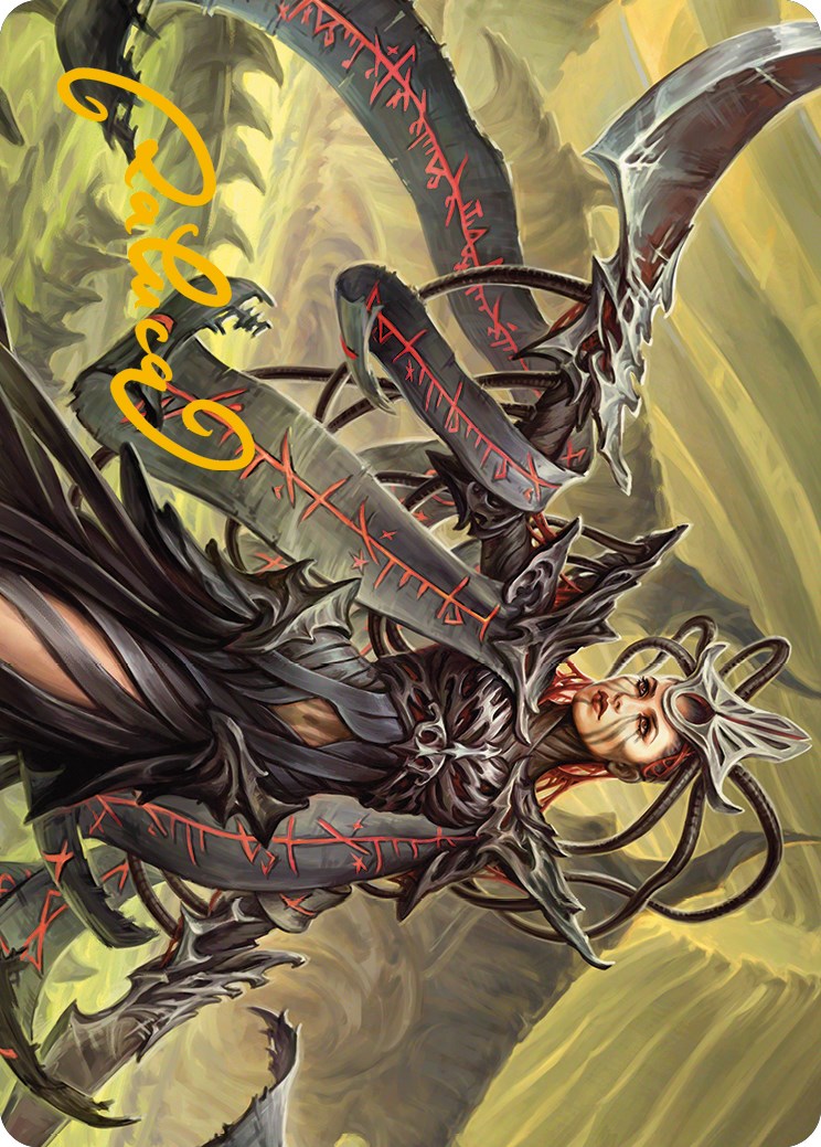 Testament Bearer Art Card (Gold-Stamped Signature) [Phyrexia: All Will Be One Art Series] | Good Games Adelaide SA