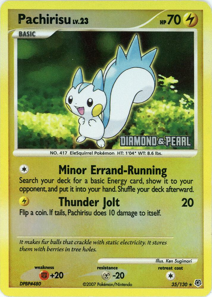 Pachirisu 35 130 Diamond and Pearl 035/130 (Burger King Promos)  - Reverse Holofoil | Good Games Adelaide SA
