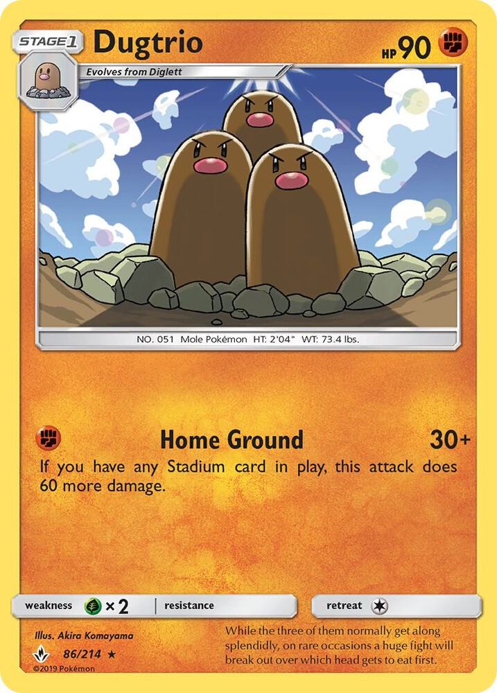 Dugtrio 86/214 (SM - Unbroken Bonds)  | Good Games Adelaide SA