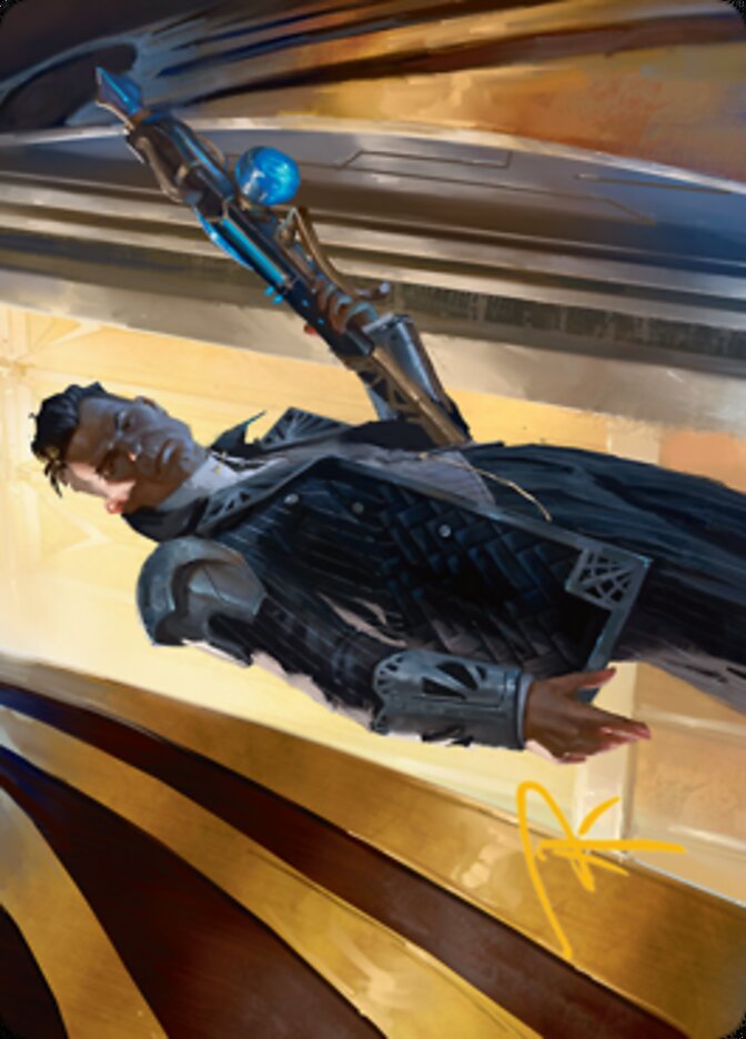 Backup Agent Art Card (Gold-Stamped Signature) [Streets of New Capenna Art Series] | Good Games Adelaide SA