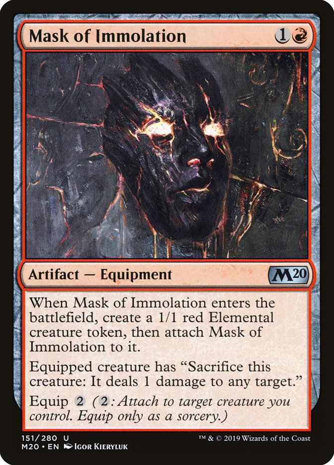 Mask of Immolation 151 (Core Set 2020)  - Foil | Good Games Adelaide SA