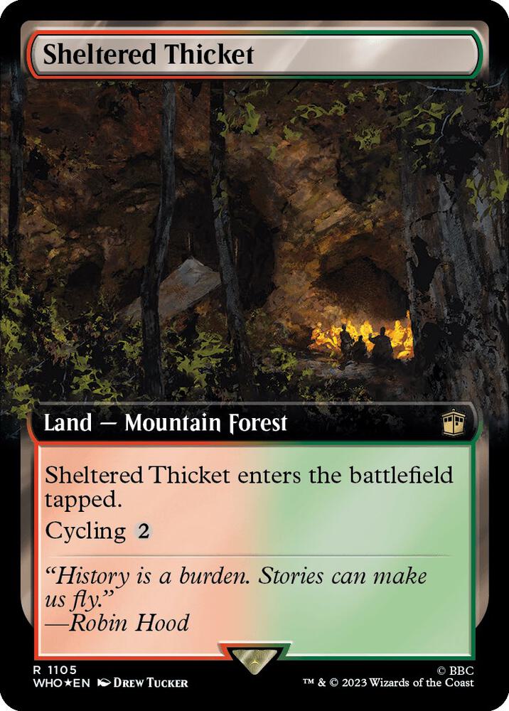 Sheltered Thicket 1105 (Universes Beyond: Doctor Who)  - Foil | Good Games Adelaide SA