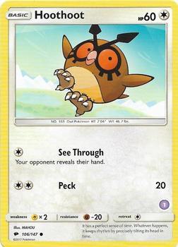 Hoothoot 1 106/147 (SM Trainer Kit: Alolan Sandslash & Alolan Ninetales)  | Good Games Adelaide SA