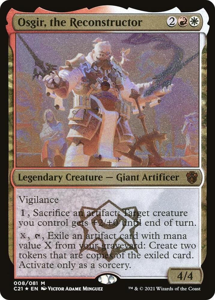 Osgir the Reconstructor Display Commander Thick Stock 8 (Commander 2021)  - Foil | Good Games Adelaide SA