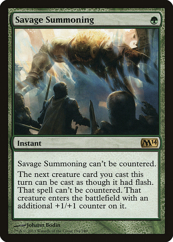 Savage Summoning 194 (Magic 2014 (M14))  - Foil | Good Games Adelaide SA