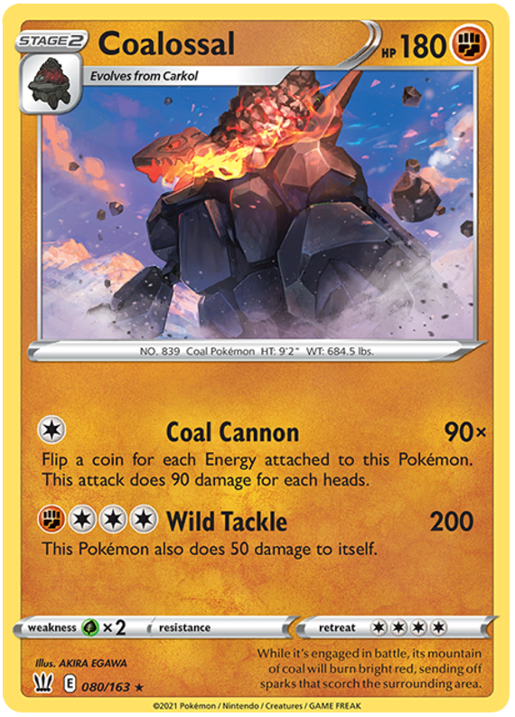 Coalossal (080/163) [Sword & Shield: Battle Styles] | Good Games Adelaide SA