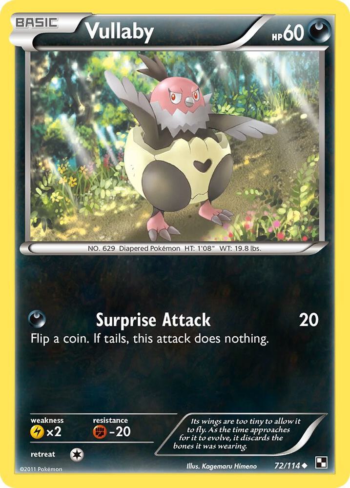 Vullaby 72/114 (Black and White)  - Reverse Holofoil | Good Games Adelaide SA