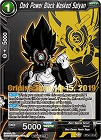 Dark Power Black Masked Saiyan (Origins 2019) (BT5-112_PR) [Tournament Promotion Cards] | Good Games Adelaide SA