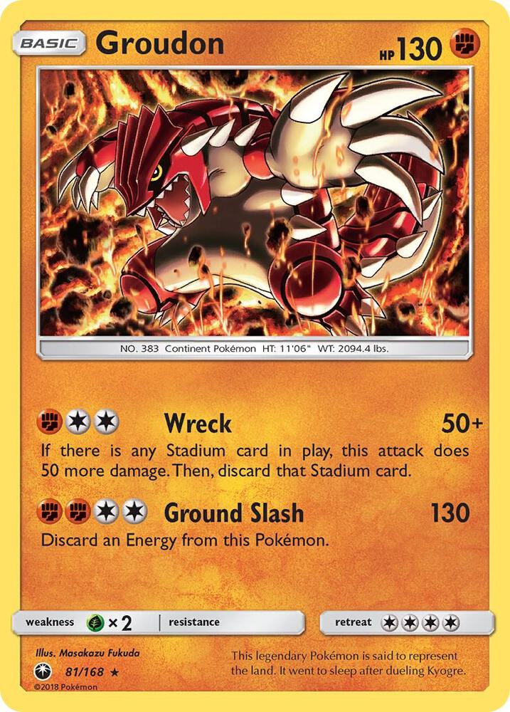 Groudon 81/168 (SM - Celestial Storm)  - Holofoil | Good Games Adelaide SA