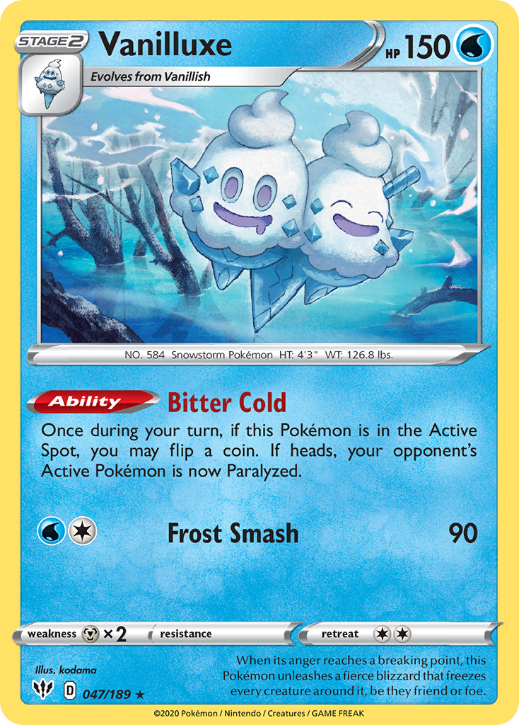 Vanilluxe (047/189) [Sword & Shield: Darkness Ablaze] | Good Games Adelaide SA