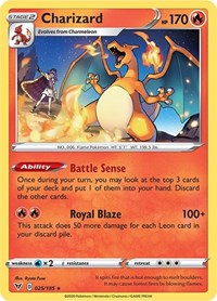 Charizard (025/185) (Cracked Ice Holo) (Theme Deck Exclusive) [Sword & Shield: Vivid Voltage] | Good Games Adelaide SA